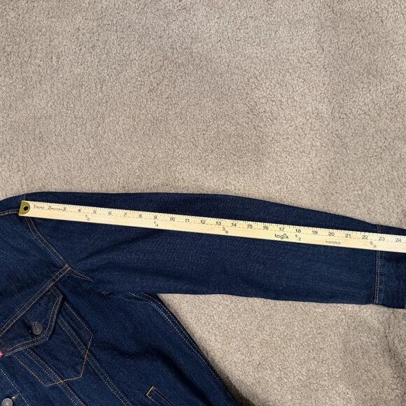 Levis 72334 Trucker Jacket Men’s Large Blue Dark Wash Denim Jean Jacket - Picture 3 of 6